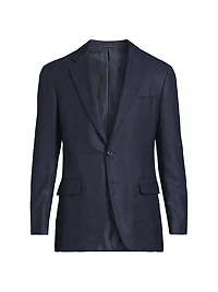 Solid Silk-Cashmere Sport Coat