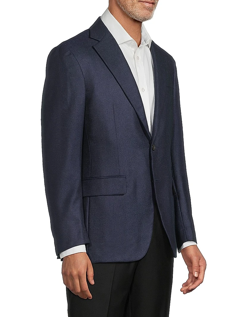 Solid Silk-Cashmere Sport Coat