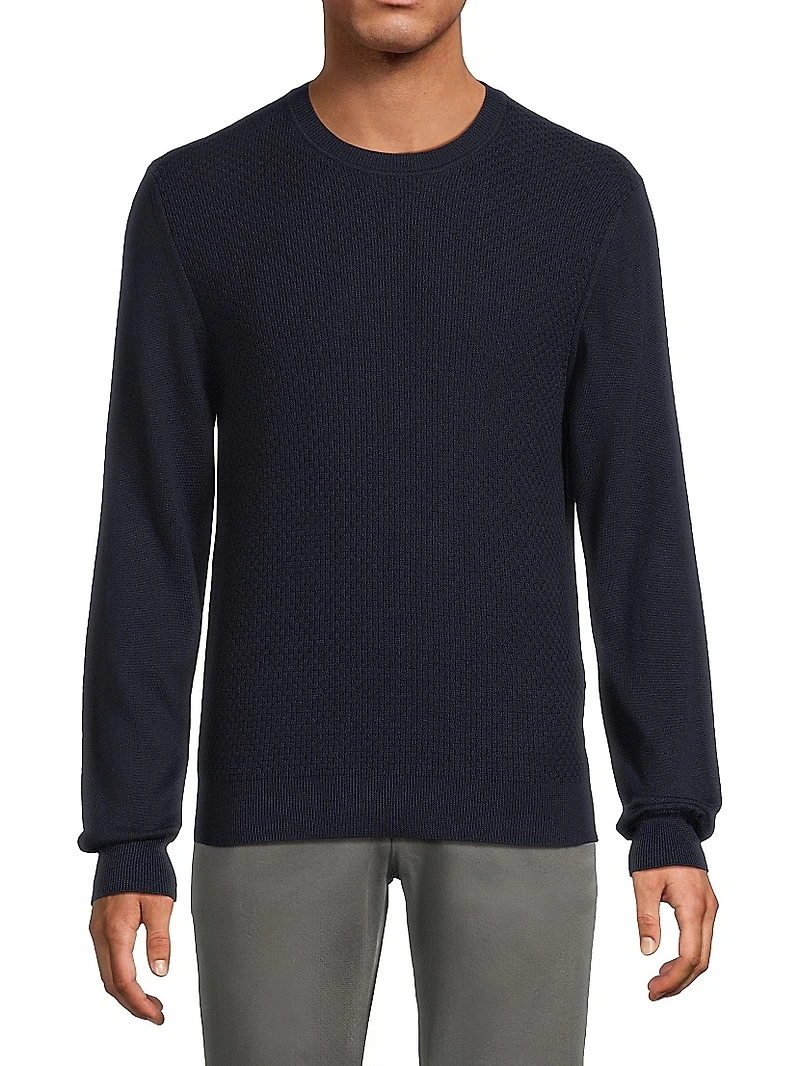 Textured Crewneck Sweater