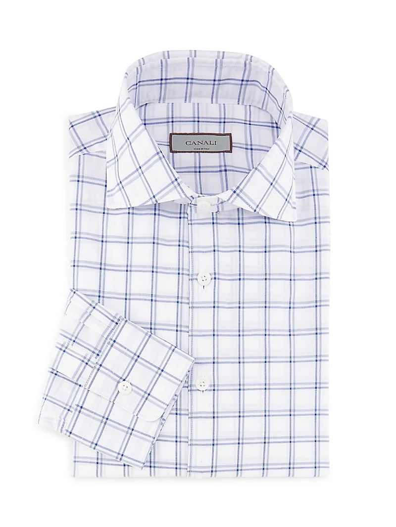 Plaid Cotton Sport Shirt