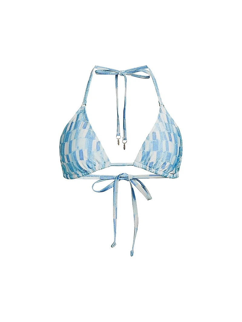 Sunset Tile Abstract Triangle Bikini Top