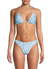 Sunset Tile Abstract Triangle Bikini Top