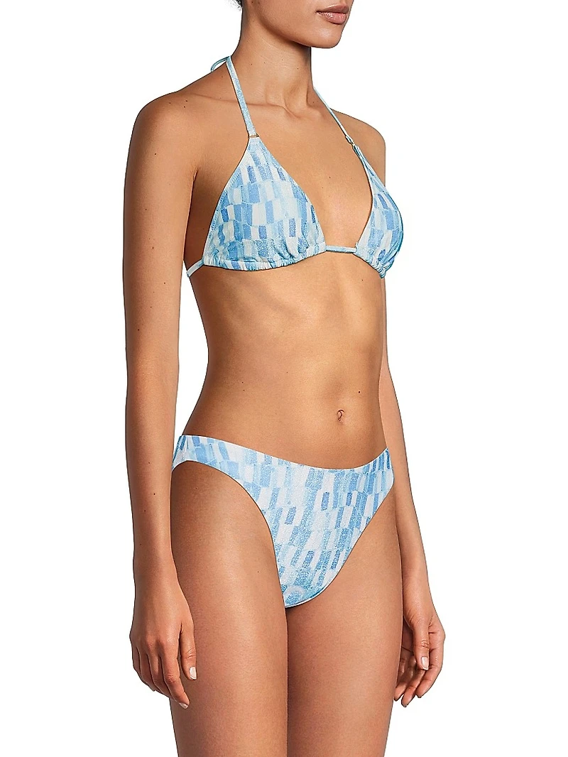 Sunset Tile Abstract Triangle Bikini Top
