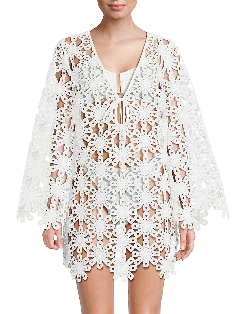 Viara Lace Cover-Up Minidress
