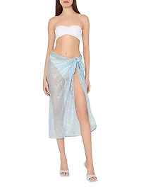 Sequined Mesh Sarong