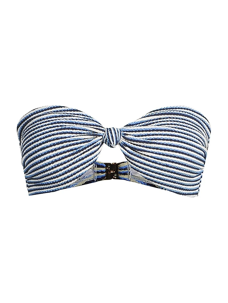 Striped Bandeau Bikini Top