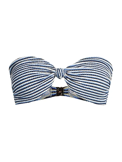 Striped Bandeau Bikini Top