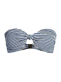 Striped Bandeau Bikini Top