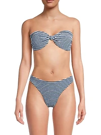 Striped Bandeau Bikini Top