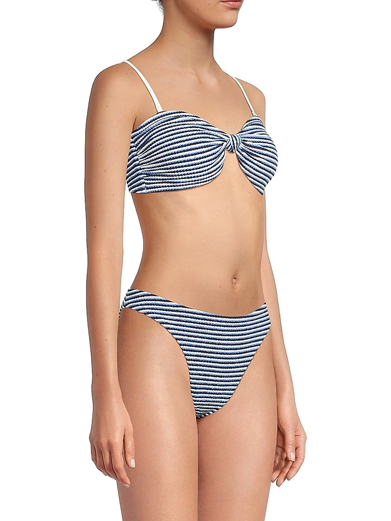 Striped Bandeau Bikini Top