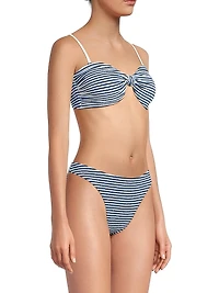 Striped Bandeau Bikini Top