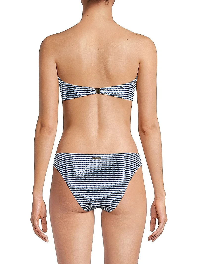 Striped Bandeau Bikini Top