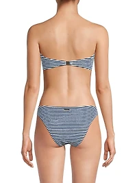Striped Bandeau Bikini Top