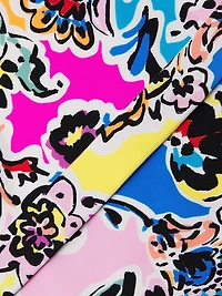 Rainbow Oasis Floral Belted One-Piece Swimsuit