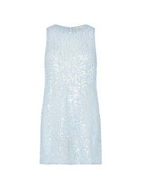 Sequined Mesh Mini Coverup Dress