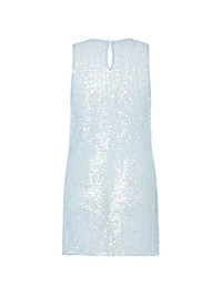 Sequined Mesh Mini Coverup Dress