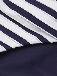 Nautical Striped Bandeau One-Piece Swimsuit