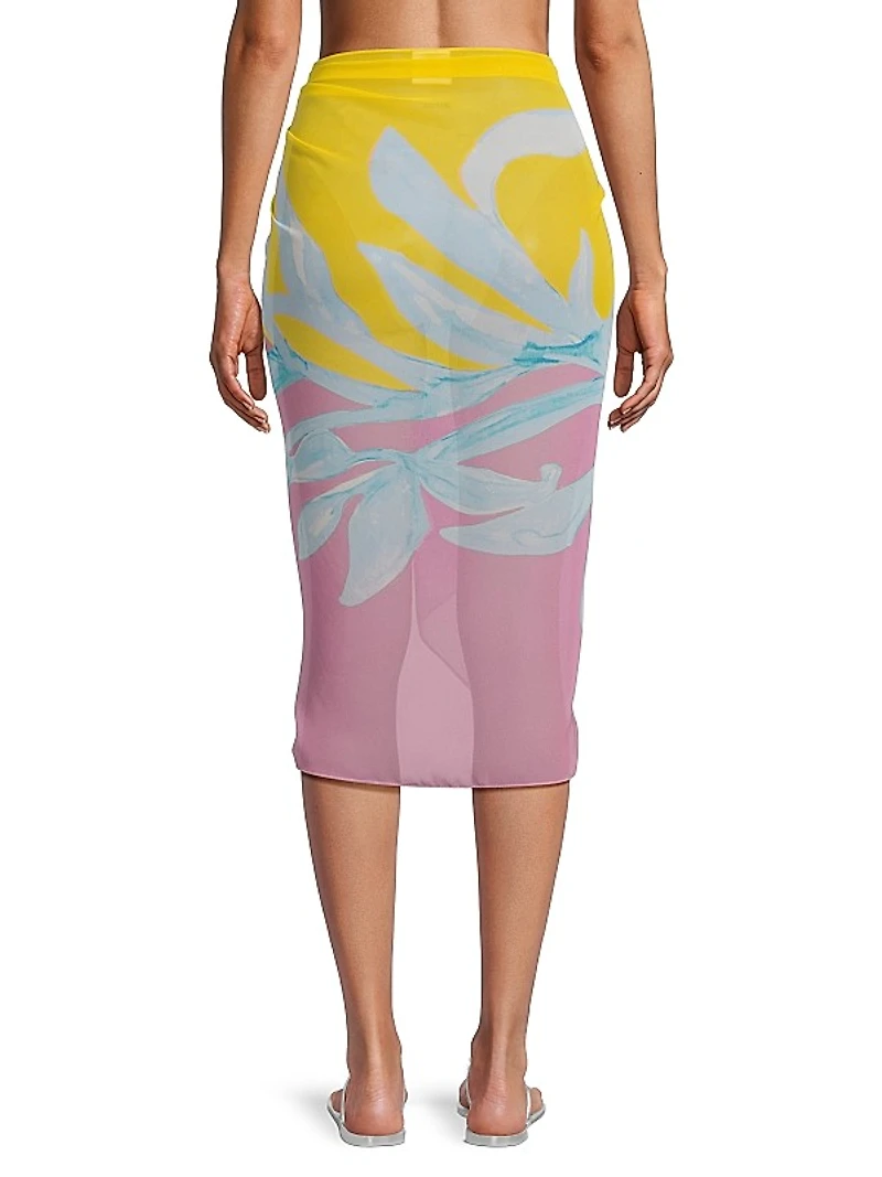 Floral Tie-Waist Sarong