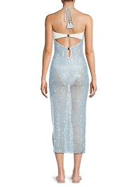 Sequined Mesh Halterneck Dress