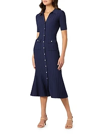 Tulip Chunky Rib-Knit Midi-Dress