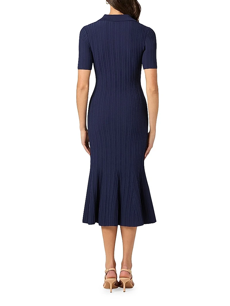 Tulip Chunky Rib-Knit Midi-Dress