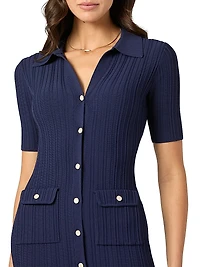 Tulip Chunky Rib-Knit Midi-Dress