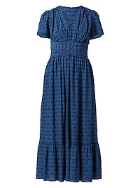 Ferrera Swiss Dot Midi-Dress