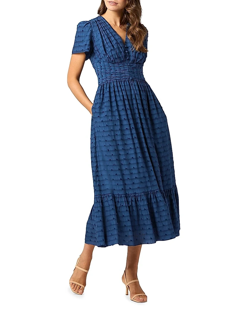 Ferrera Swiss Dot Midi-Dress