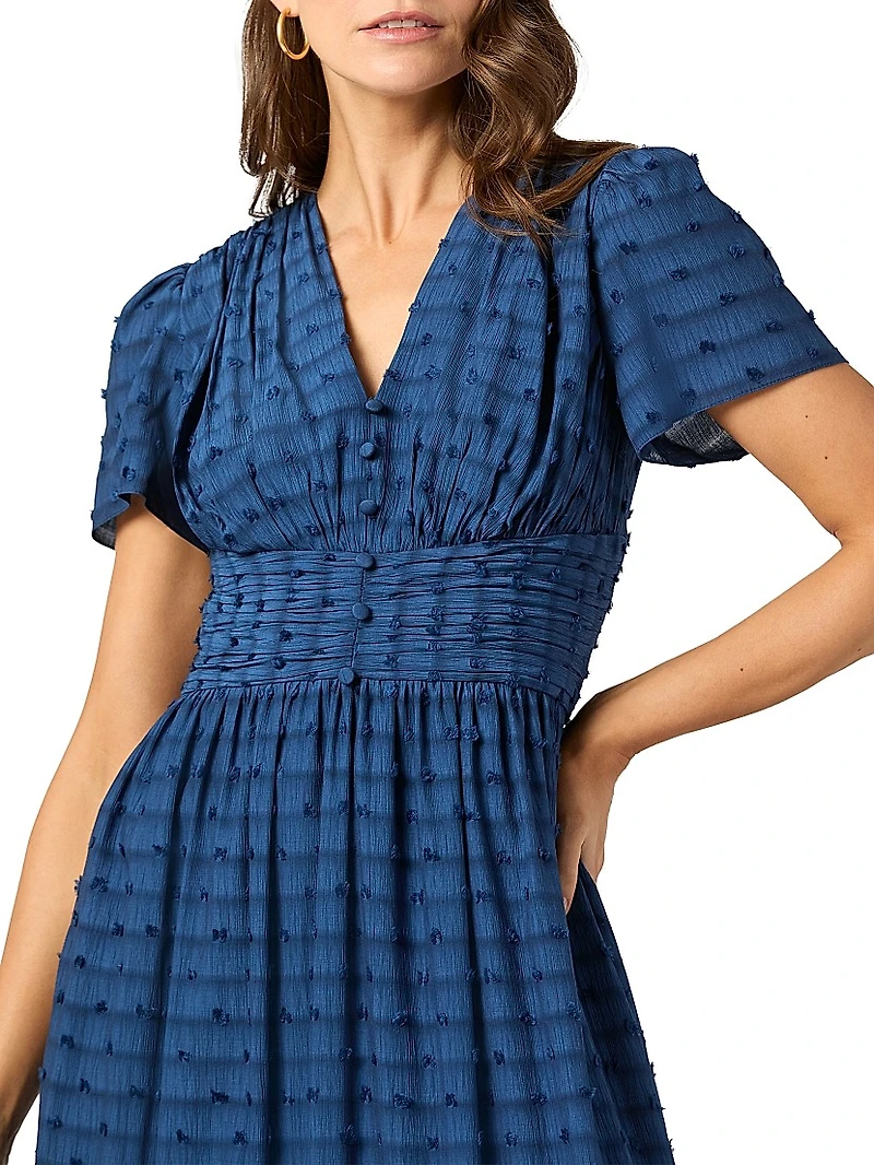 Ferrera Swiss Dot Midi-Dress