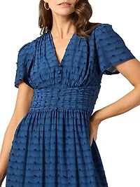 Ferrera Swiss Dot Midi-Dress