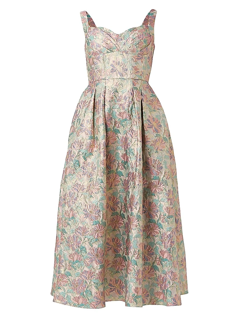 Ophelia Brocade Midi-Dress