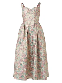 Ophelia Brocade Midi-Dress