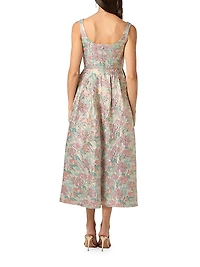 Ophelia Brocade Midi-Dress