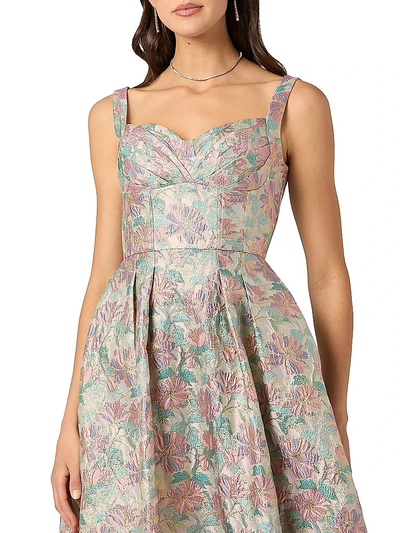 Ophelia Brocade Midi-Dress
