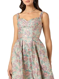 Ophelia Brocade Midi-Dress