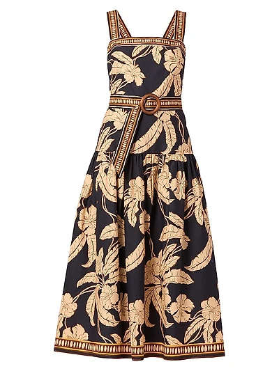 Kora Printed Sleeveless Midi-Dress