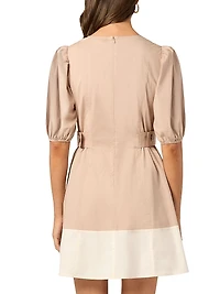 Royce Puff-Sleeve Cotton Minidress