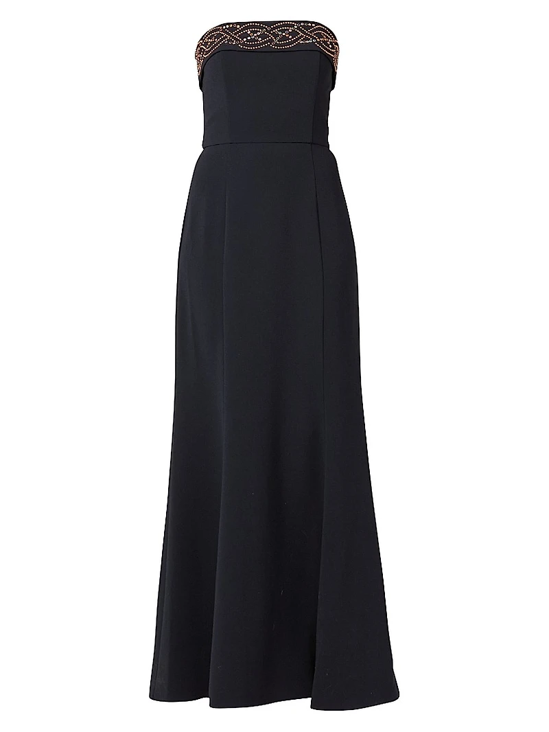 Violette Embellished Strapless Gown