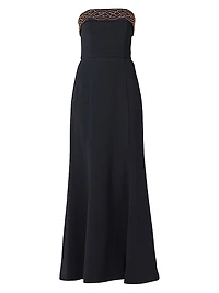 Violette Embellished Strapless Gown