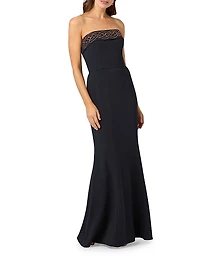 Violette Embellished Strapless Gown