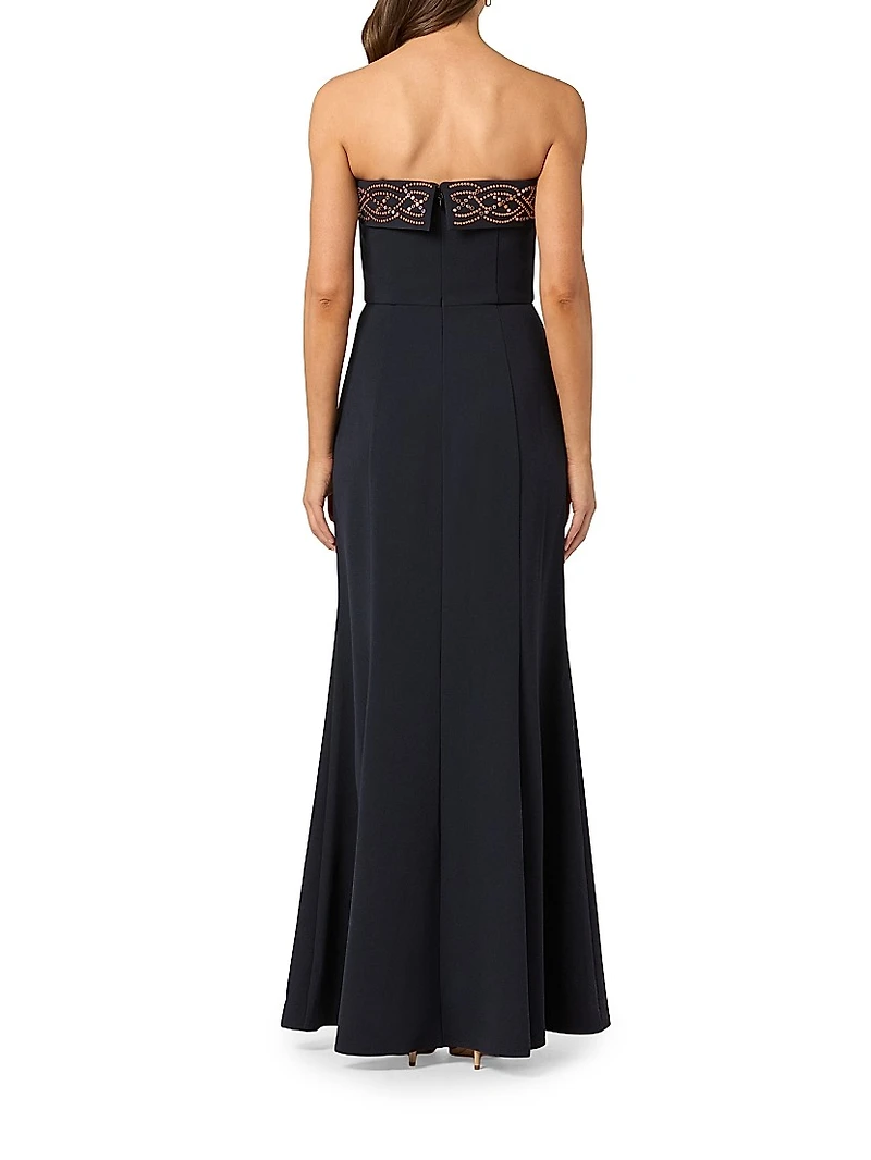 Violette Embellished Strapless Gown