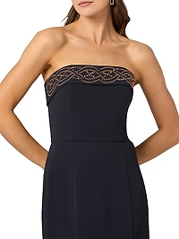 Violette Embellished Strapless Gown