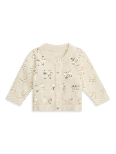 Baby Girl's, Little Girl's & Butterfly Pointelle Cardigan