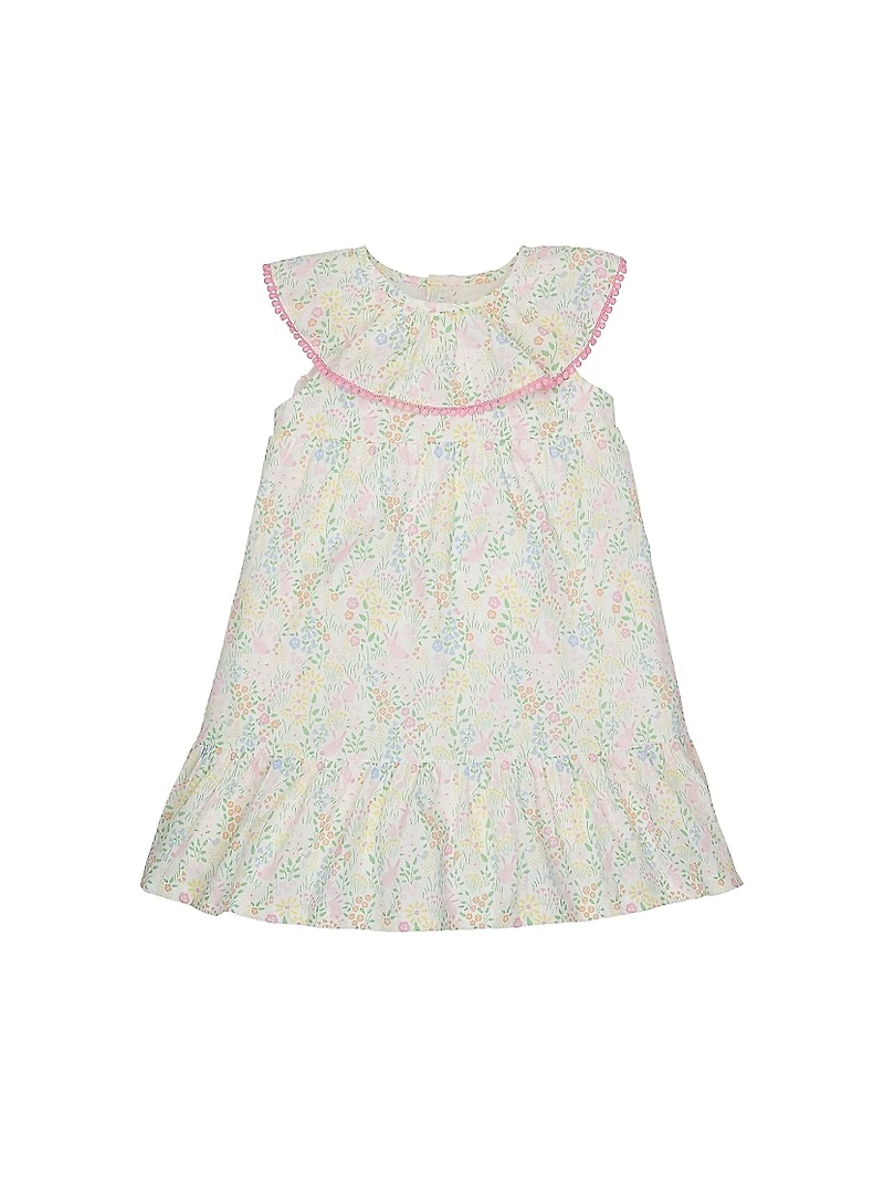 Little Girl's & Hoppy Garden Cotton Shift Dress