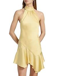 Nari Satin Halter Minidress