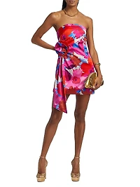 Kit Stretch-Silk Floral Minidress