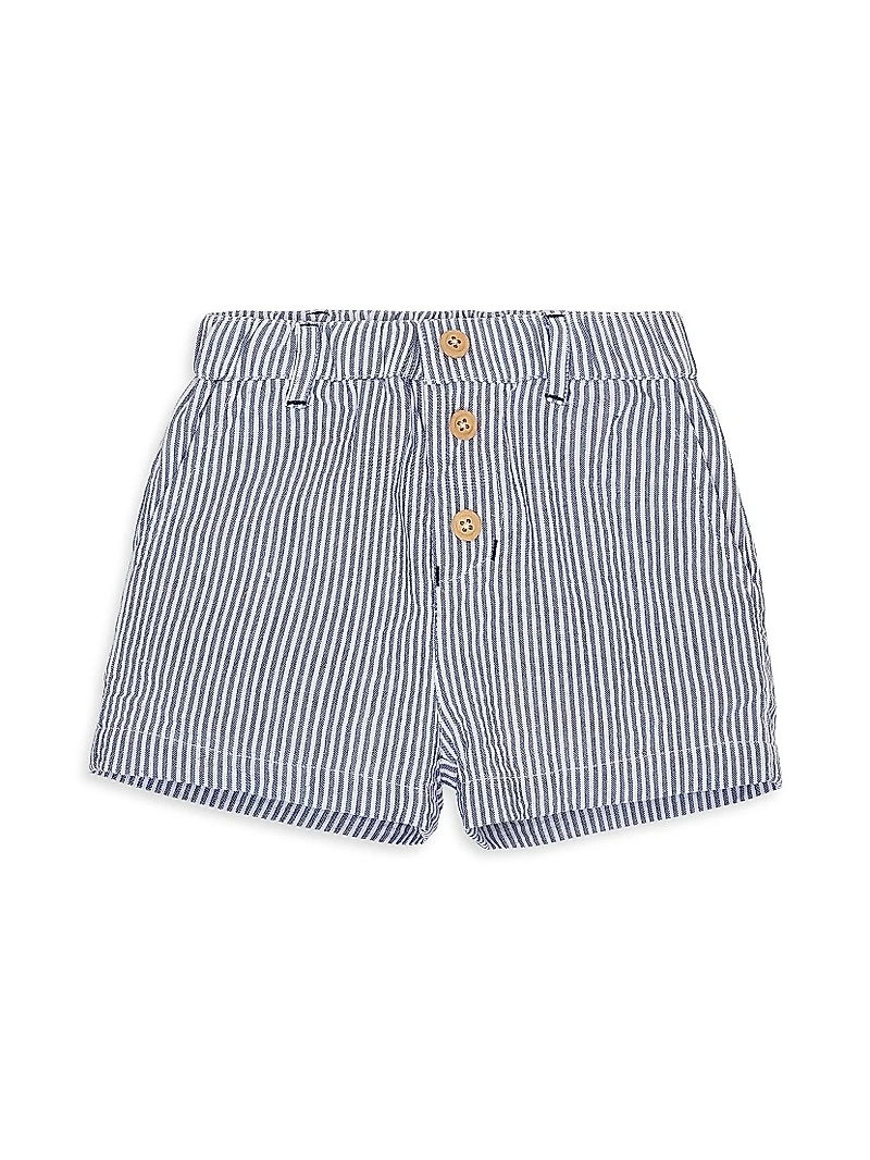 Little Boy's & Chambray Cotton Magnetic Chino Shorts