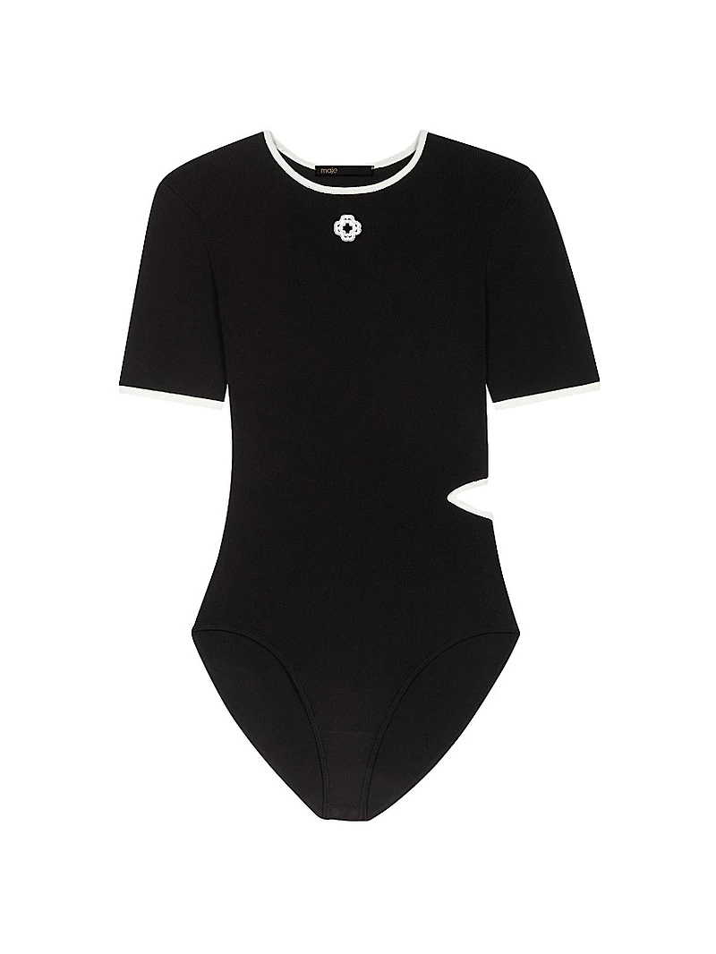 Openwork Knit Bodysuit