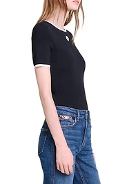 Openwork Knit Bodysuit