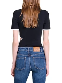 Openwork Knit Bodysuit